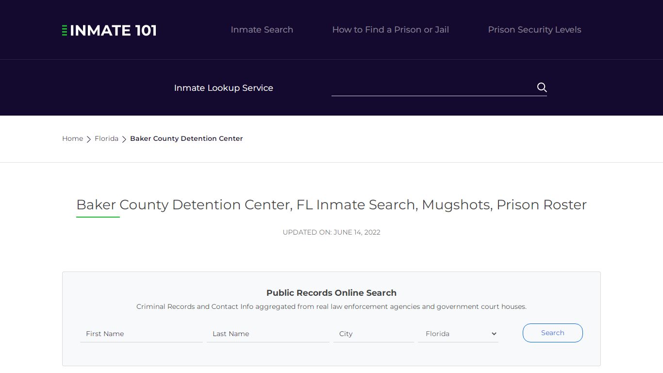 Baker County Detention Center, FL Inmate Search, Mugshots ...